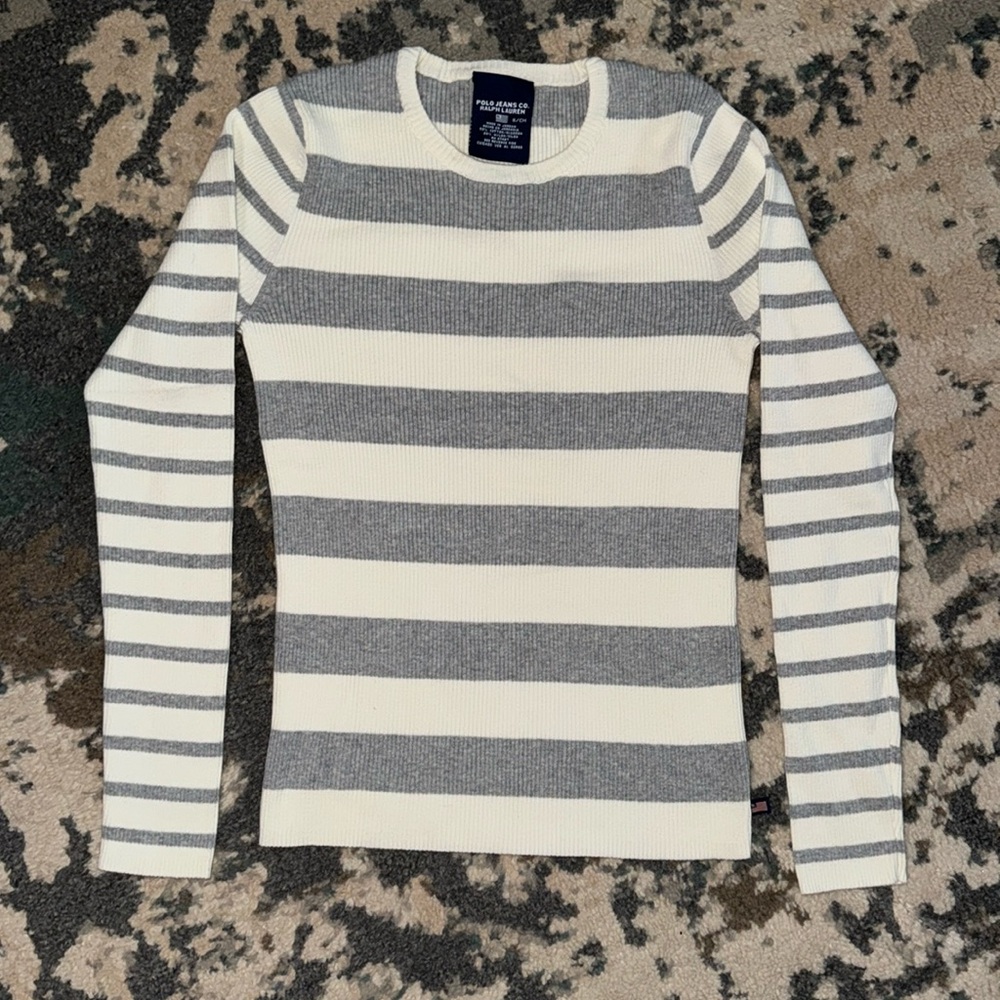 Polo Jeans CO. Ralph Lauren long sleeve shirt/light weight sweater. Size SM